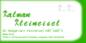 kalman kleineisel business card